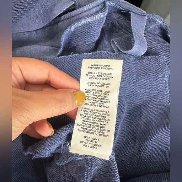 NWT Avec Les Filles Women’s Oversized Button-Down Jacket Blue Sz M - Picture 12 of 12